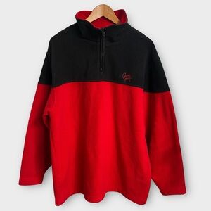 Vintage OP Ocean Pacific Quarter Zip Fleece 90s Color Block Y2K Surf Men’s XL